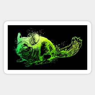 Colorful chinchilla Sticker